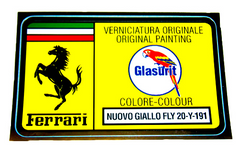 Paint Code Sticker (NUOVO GIALLO FLY 20-Y-191) 	FER02075