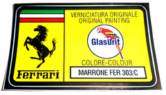 Paint Code Sticker (MARRONE FER 303/C) 	FER02085