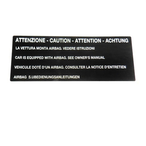 Air Bag Warning Sticker	12856780