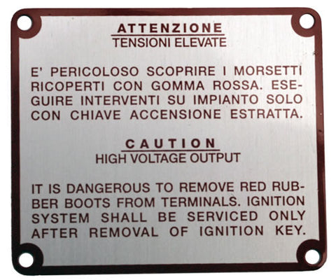 Red Instruction Plate	FIA17130