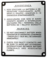 Black Instruction Plate	FIA17135