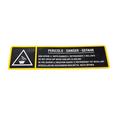 Radiator Cap Warning Sticker	212235
