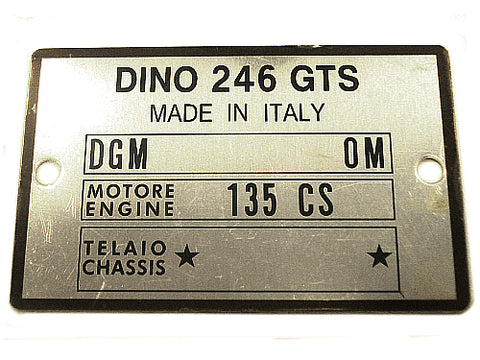246 GTS Replacement Chassis Plate	24602120