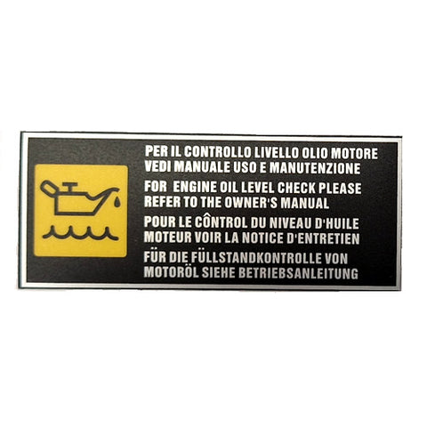 Oil Level Check Plate	262089