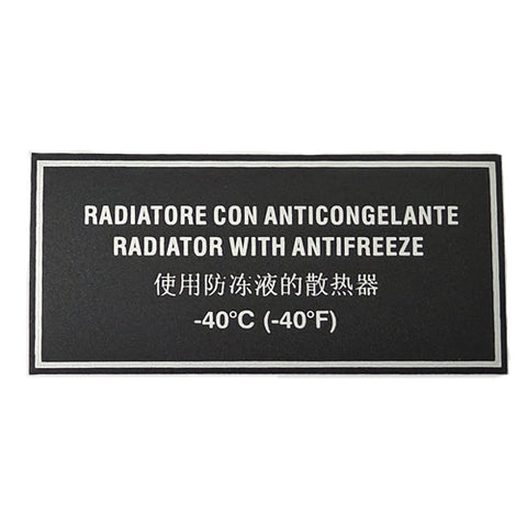 'Radiator contains Antifreeze' Label	297529