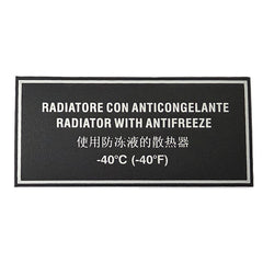 'Radiator contains Antifreeze' Label	297529