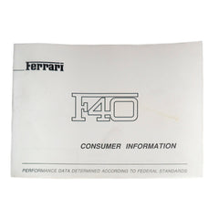 F40 Consumer Information	95990116