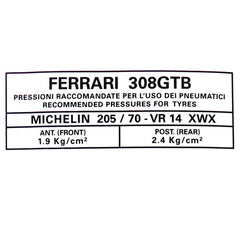 308 GTB Windscreen Sticker	30802120