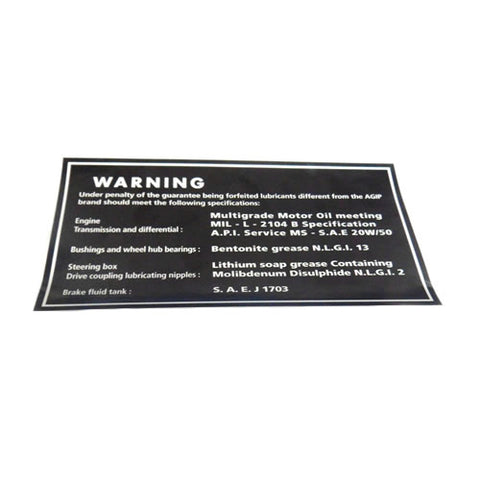 Air Filter Housing Label	30802125