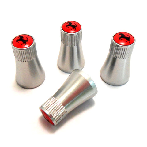 Tyre Valve Cap Set, Red Cone Shaped	70002014