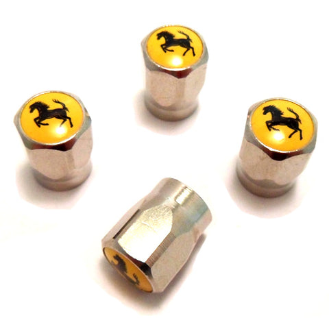 Tyre Valve Cap Set, Yellow Hexagonal	70002212