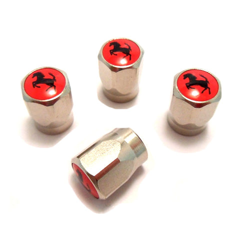 Tyre Valve Cap Set, Red Hexagonal	70002213