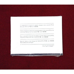 F40 Workshop Manual Sheets, Section P	95990145