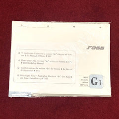 F355 Workshop Manual Section G1	95990321