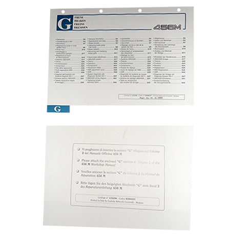 456 MGT/MGTA Workshop Manual Section G	95990357