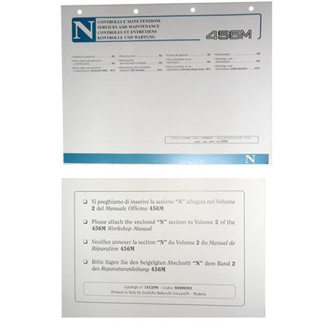 456 MGT/MGTA Workshop Manual Section N	95990381