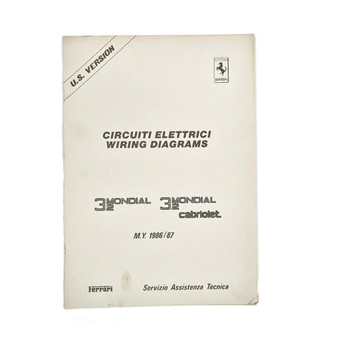 Mondial 3.2 1986/87 U.S. Version Wiring Diagrams	95990851/MON