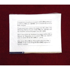 F40 Workshop Manual Sheets, Section D	95990884