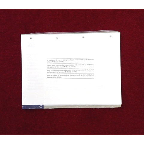 F40 Workshop Manual Sheets, Section C	95990890