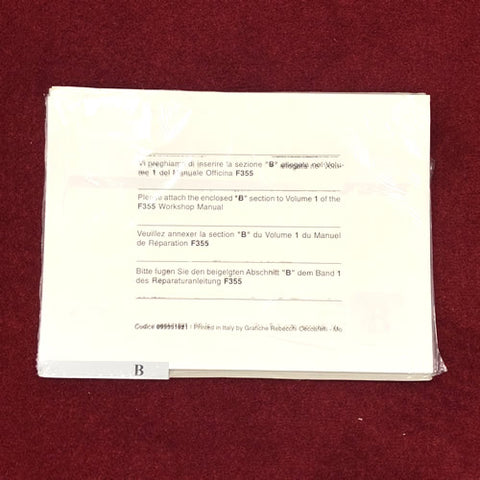 F355 Workshop Manual Section B	95991021