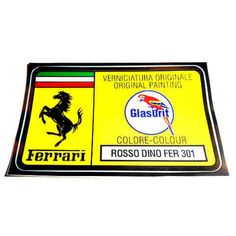 Paint Code Sticker (ROSSO DINO FER 301)	FER02035