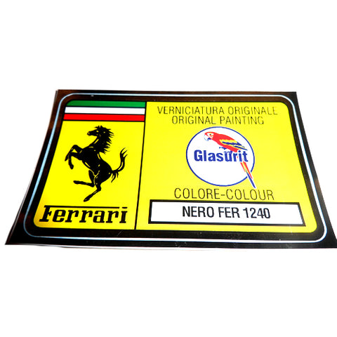 Paint Code Sticker (NERO FER 1240)	FER02055