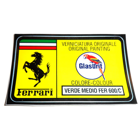 Paint Code Sticker (VERDE MEDIO FER 600/C)	FER02065