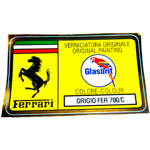 Paint Code Sticker (GRIGIO FER 700/C)	FER02080