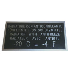'Radiator with Antifreeze' Sticker	FER02090
