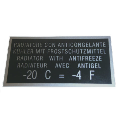 'Radiator with Antifreeze' Sticker	FER02090