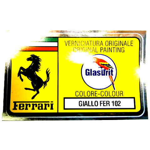 Paint Code Sticker (GIALLO FER 102)	FER02100
