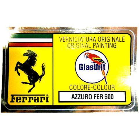 Paint Code Sticker (AZZURO FER 500)	FER02110