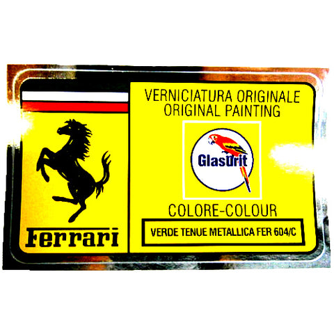 Paint Code Sticker (VERDE TENUE METALLICA FER 604/C)	FER02150