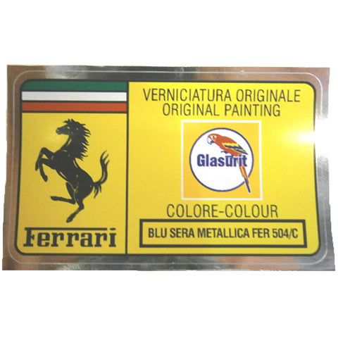 Paint Code Sticker (BLU SERA METALLICA FER 504/C)	FER02160