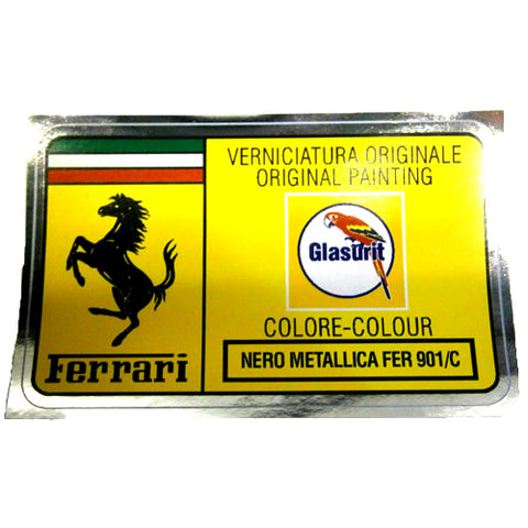 Paint Code Sticker (NERO METALLICA FER 901/C)	FER02200