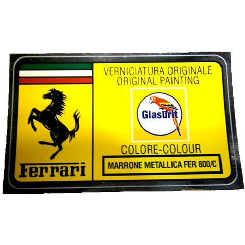 Paint Code Sticker (MARRONE METALLICA FER 800/C)	FER02215
