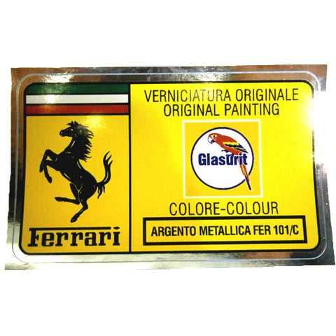 Paint Code Sticker (ARGENTO METALLICA FER 101/C)	FER02225
