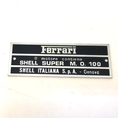 Engine Bay Oil Plate (Shell MO 100)	FER02305