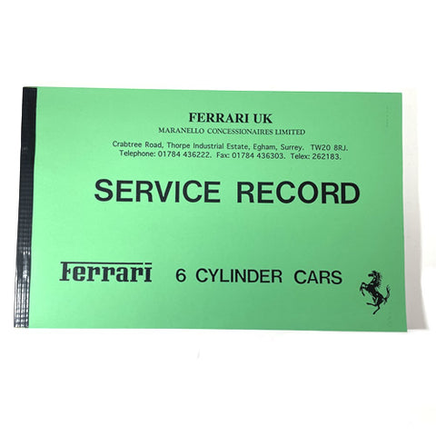 Service Record Book 6 Cylinder Carb Models	MC6019-1