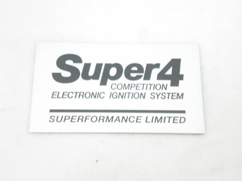 Super 4 Ignition Replacement Label	SF4LABEL