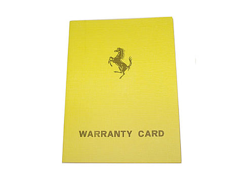 Replica V12 Warranty Book	V1201005