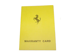 Yellow Warranty Book	V1201010