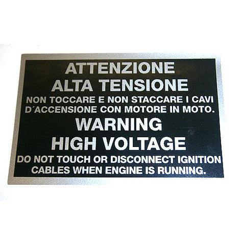 'Warning High Voltage' Sticker