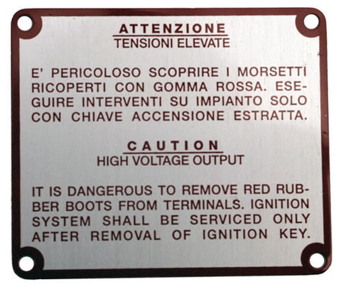 Red Instruction Plate