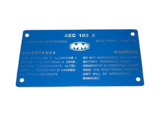 Blue Instruction Plate
