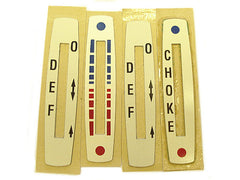 Lever Plate Label Set  GTB