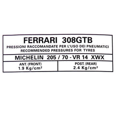 308 GTB Windscreen Sticker