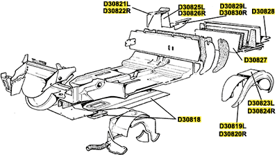 LHS Rear Inner Arch Rear Assembly 30803140