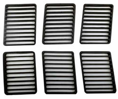 Small Air Intake Plastic Grilles, set of 6