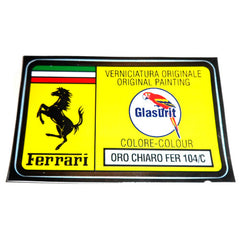 Paint Code Sticker ORO CHIARO FER 104/C